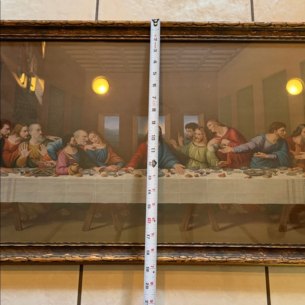 Vintage Framed Last Supper Wall Art - Picture 5 of 7